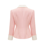 Claretta colourblock blazer  pants matching set