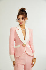 Claretta colourblock blazer  pants matching set