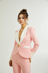 Claretta colourblock blazer  pants matching set