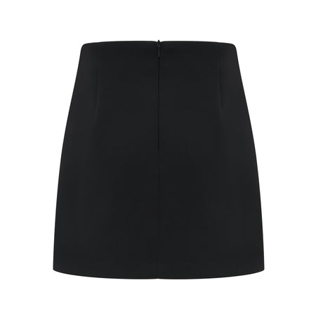 Clarissa Skirt & Top Set - Halterneck Top - Crystal Embellishment - Rear Zip Fastening - Cropped Design