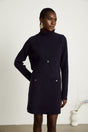 Clarisse darkblue knitted top  dress matching set