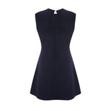 Clarisse darkblue knitted top  dress matching set