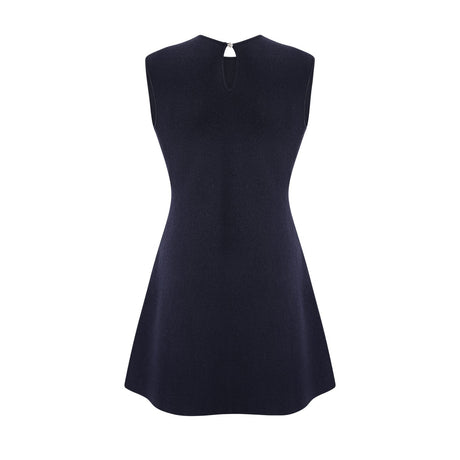Clarisse darkblue knitted top  dress matching set