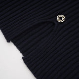 Clarisse darkblue knitted top  dress matching set