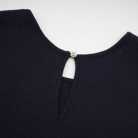 Clarisse darkblue knitted top  dress matching set