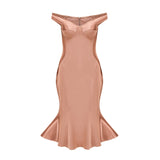 Clémence bustierstyle fitted midi dress