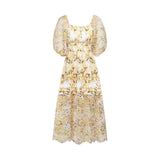 Clémence floralprint cutout midi dress