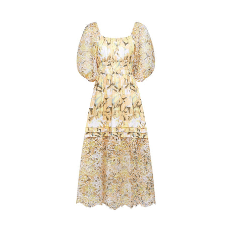 Clémence floralprint cutout midi dress