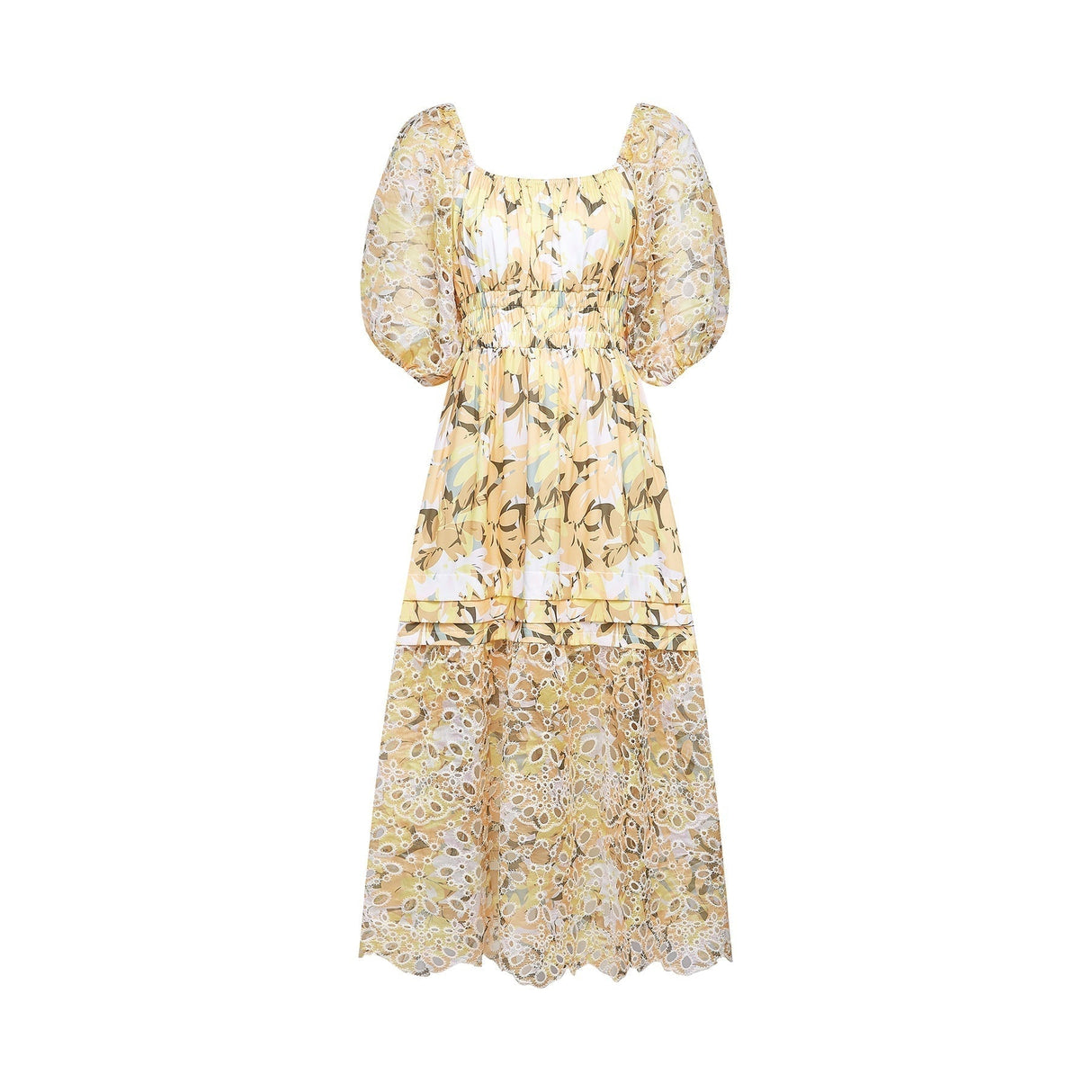 Clémence floralprint cutout midi dress