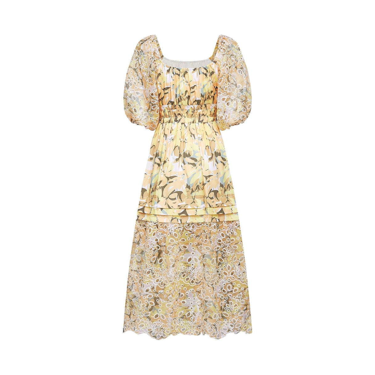Clémence floralprint cutout midi dress