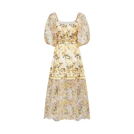 Clémence floralprint cutout midi dress