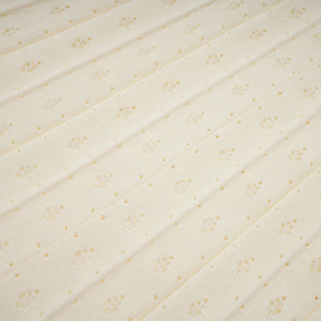 Clementina Maxi Dress White Faux - Pearl Embellished Pleated Scallop Hem