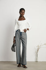 Clothilde wideleg panelled jeans