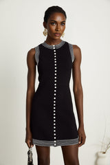 Colette contrastingtrim knitted mini dress
