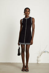 Colette contrastingtrim knitted mini dress