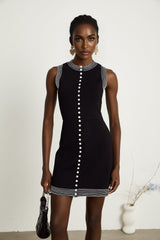 Colette contrastingtrim knitted mini dress