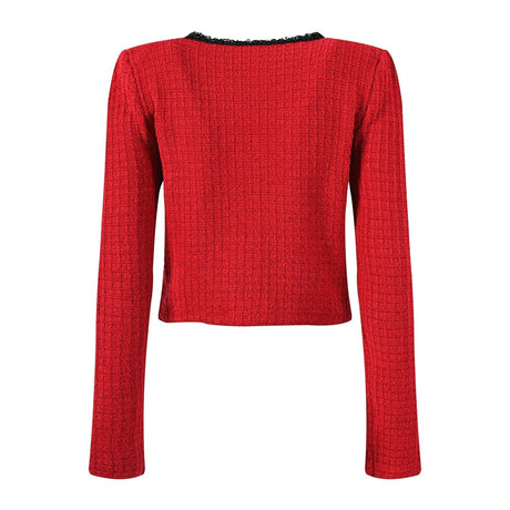 Colette Jacket & Skirt Set - Striking Knit - Tailored Fit - Accents - Decorative Bows - Flared Hem