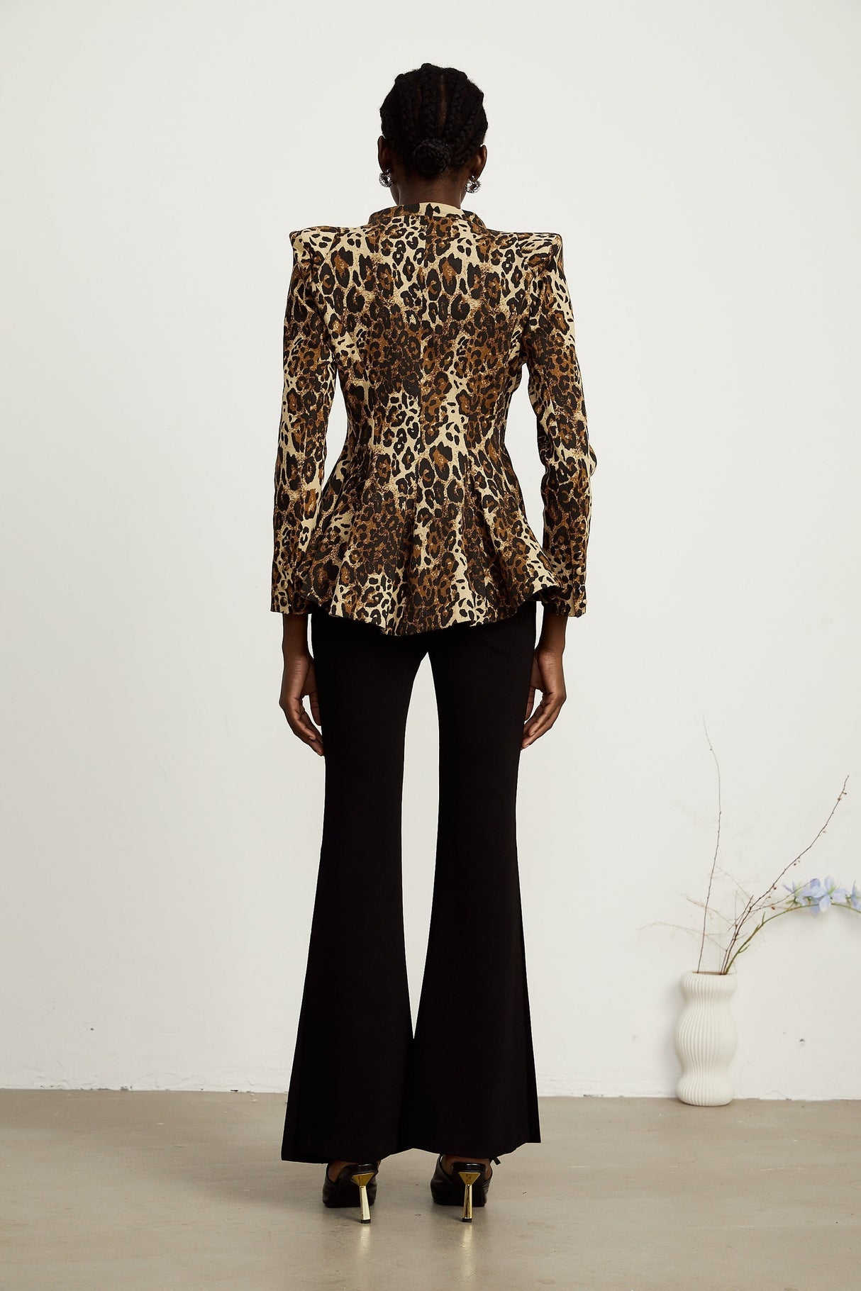 Colette leopardprint doublecollar jacket