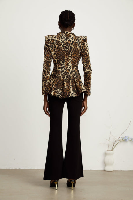 Colette leopardprint doublecollar jacket