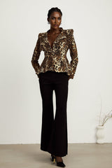 Colette leopardprint doublecollar jacket