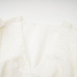 Colette white jacquard tiered mini dress