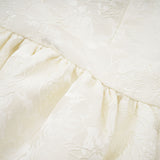 Colette white jacquard tiered mini dress