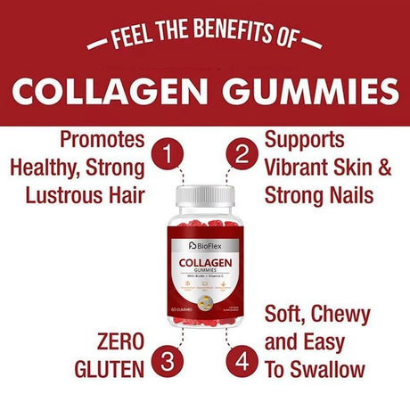 Collagen 60 Gummies – Hair, Skin & Nail Support for Women