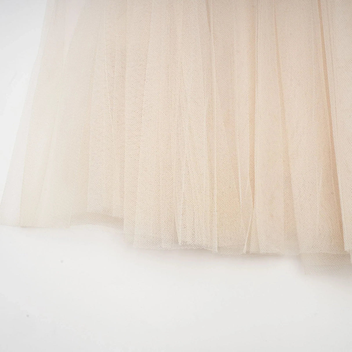 Colomba Midi Dress – Tulle Panels – Floral Appliqué – Fully Pleated