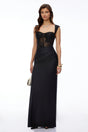 Cora Black Sweetheart Sleeveless Maxi Dress