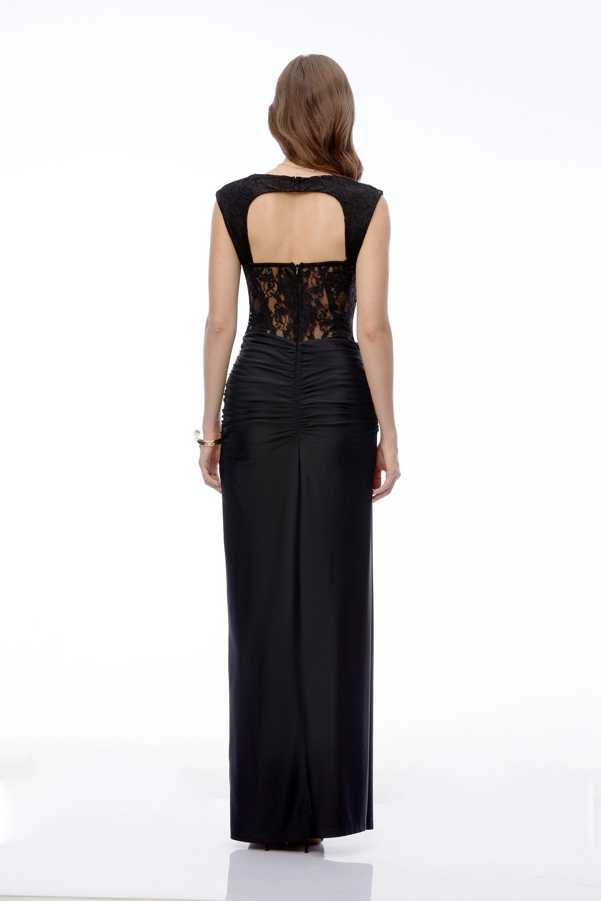 Cora Black Sweetheart Sleeveless Maxi Dress