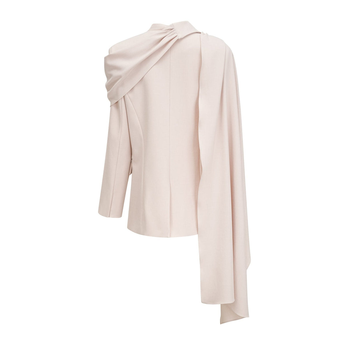 Coralie shawldetailed jacket in Neutrals