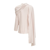 Coralie shawldetailed jacket in Neutrals