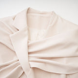 Coralie shawldetailed jacket in Neutrals