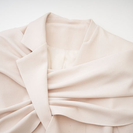 Coralie shawldetailed jacket in Neutrals
