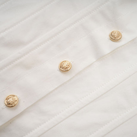 Coraline Mini Dress - Long Sleeve Buttoned Cuffs - Cinched Waist