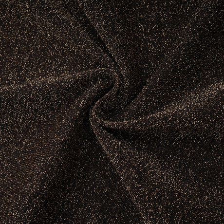 Cordélia brown metallicthreading ribbed midi dress