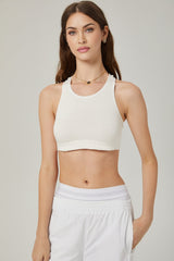 Cordelia seamless cotton cropped top