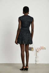 Cordelia sequinembellished tiered mini dress
