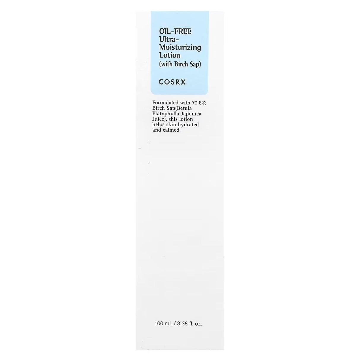 CosRx, Oil - Free Ultra - Moisturizing Lotion with Birch Sap, 3.38 fl oz (100 ml)