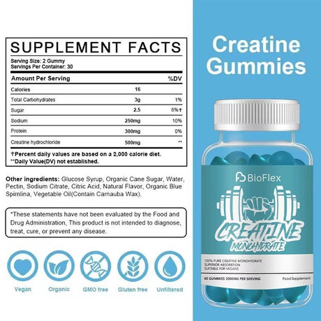 Creatine Gummies – Monohydrate Pre - Workout Energy & Muscle Growth Support