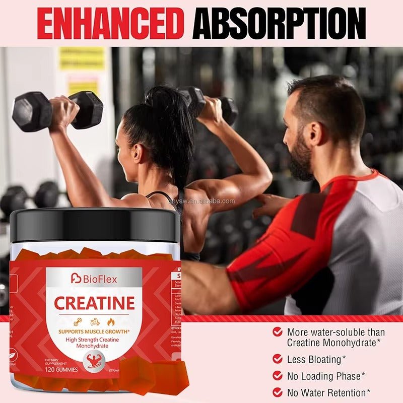Creatine Monohydrate Gummies – 5000mg Pre - Workout Energy Boost (120 Gummies)