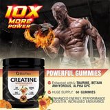 Creatine Monohydrate Gummies – 5000mg Pre - Workout Energy Boost (120 Gummies, Peach Flavor)