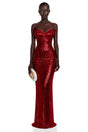 Cressida Red Sparkly Embellished Maxi Dress