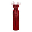 Cressida Red Sparkly Embellished Maxi Dress
