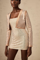 Cropped jacket with studs embellishment named Ubalda