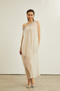 Cynthia Midi Dress – Sleeveless – Mono Shoulder – Crystal Embellishment