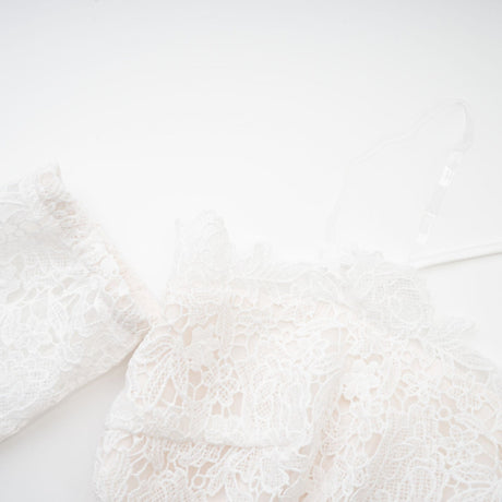 Cyrielle corded lace tiered mini dress