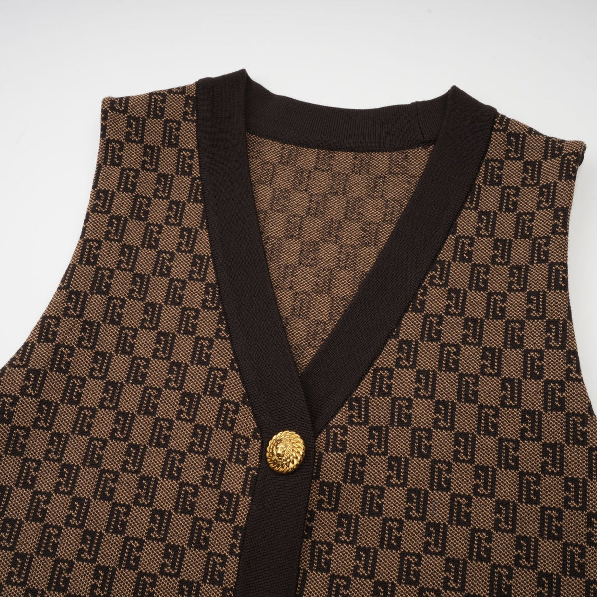 Cyrielle monogramjacquard top  trousers matching set