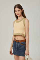 Cyrielle wool sequined embellished vest top