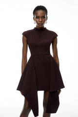 Dakota Brown Mini Dress with Ribbon